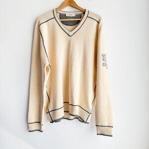 Pringle of Scotland Ivory 100% LambsWool Pullover Sweater XXL